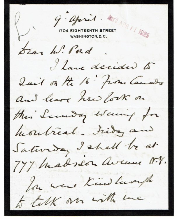 Image for AUTOGRAPH LETTER SIGNED BY BRITISH WORLD WAR I ARMY OFFICER SIR REGINALD HOSKINS ABOUT A POSSIBLE AMERICAN LECTURE TOUR. AUTOGRAPH LETTER SIGNED BY BRITISH WORLD WAR I ARMY OFFICER SIR REGINALD HOSKINS ABOUT A POSSIBLE AMERICAN LECTURE TOUR.