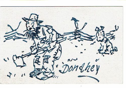 Image for AUTOGRAPH LETTER SIGNED BY CLEVELAND PLAIN DEALER CARTOONIST JAMES H. DONAHEY, ENCLOSING AN ORIGINAL SIGNED SKETCH. AUTOGRAPH LETTER SIGNED BY CLEVELAND PLAIN DEALER CARTOONIST JAMES H. DONAHEY, ENCLOSING AN ORIGINAL SIGNED SKETCH.