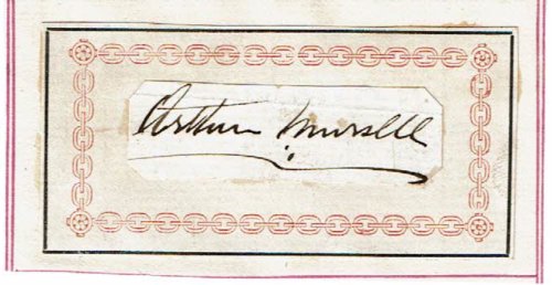 Image for AUTOGRAPH on a slip of paper. AUTOGRAPH on a slip of paper.
