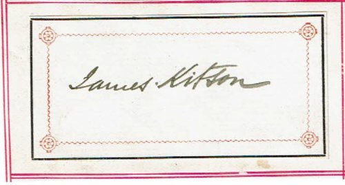 Image for AUTOGRAPH of the British liberal politician JAMES KITSON, 1ST BARON OF AIREDALE. AUTOGRAPH of the British liberal politician JAMES KITSON, 1ST BARON OF AIREDALE.
