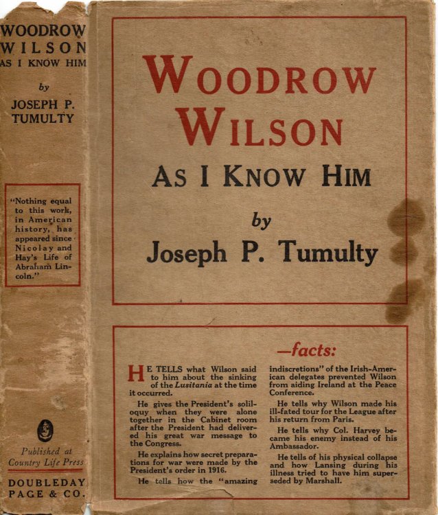 Image for WOODROW WILSON AS I KNOW HIM. WOODROW WILSON AS I KNOW HIM.