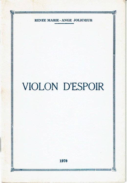 Image for VIOLON D'ESPOIR. VIOLON D'ESPOIR.
