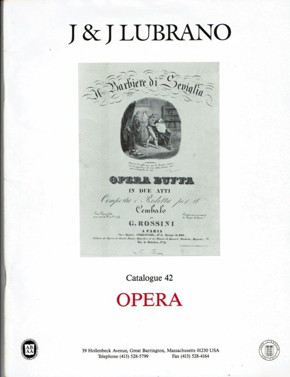 Image for OPERA. Catalogue 42. Autumn 1992. OPERA. Catalogue 42. Autumn 1992.