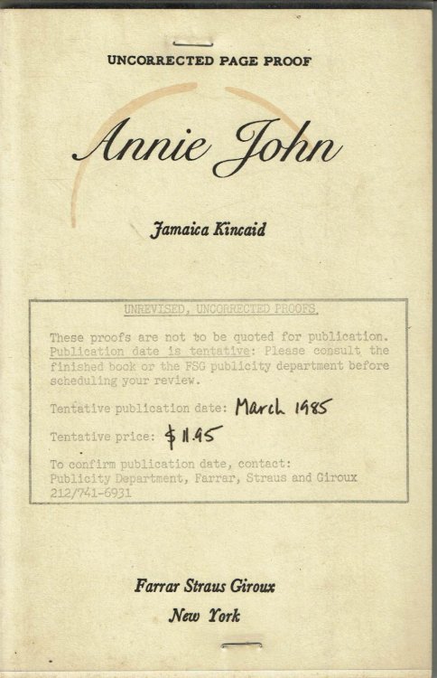 Image for ANNIE JOHN. ANNIE JOHN.