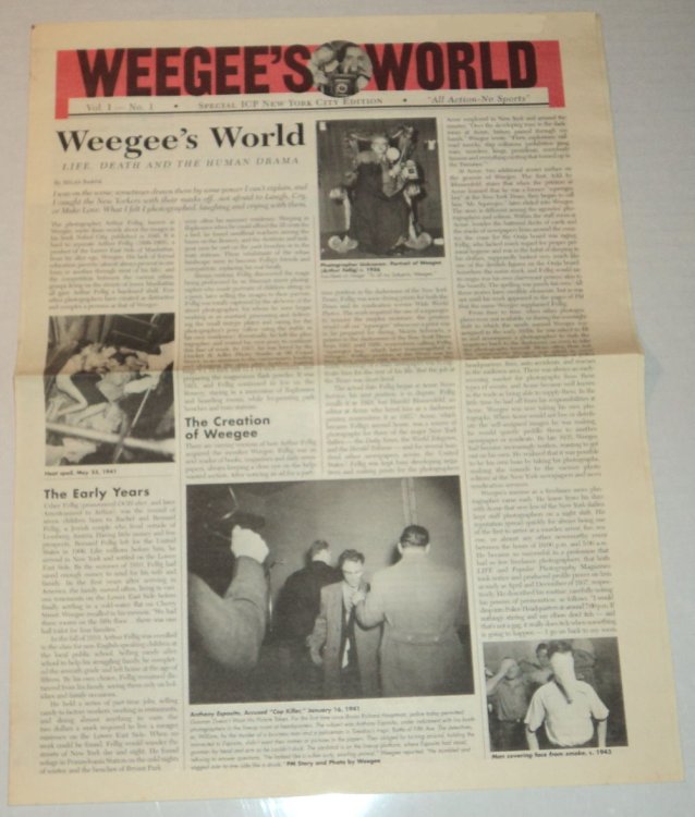 Image for WEEGEE'S WORLD: Vol. I --No. 1. Special ICP New York City Edition. WEEGEE'S WORLD: Vol. I --No. 1. Special ICP New York City Edition.
