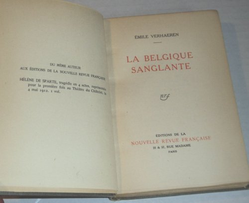 Image for LA BELGIQUE SANGLANTE. LA BELGIQUE SANGLANTE.