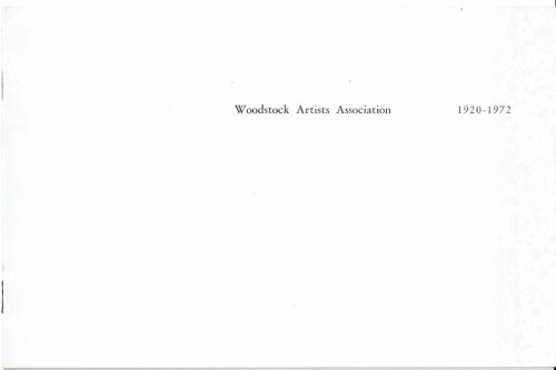 Image for WOODSTOCK ARTISTS ASSOCIATION 1920-1972. (Cover title). WOODSTOCK ARTISTS ASSOCIATION 1920-1972. (Cover title).