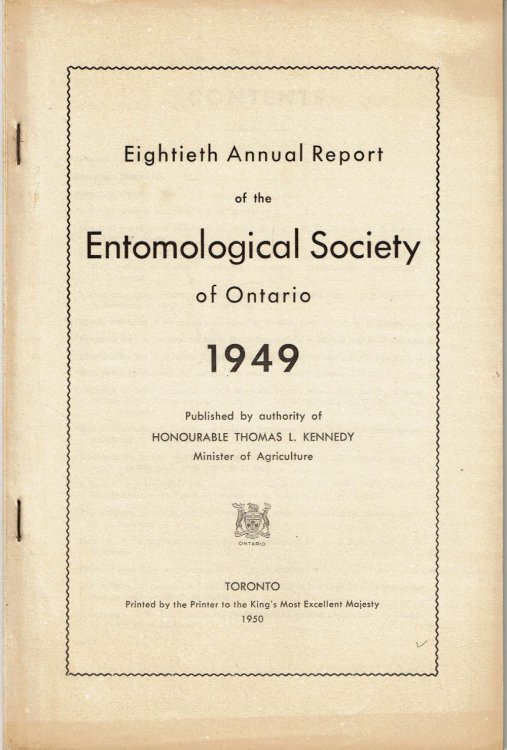 Image for EIGHTIETH ANNUAL REPORT OF THE ENTOMOLOGICAL SOCIETY OF ONTARIO 1949. (Cover title). EIGHTIETH ANNUAL REPORT OF THE ENTOMOLOGICAL SOCIETY OF ONTARIO 1949. (Cover title).