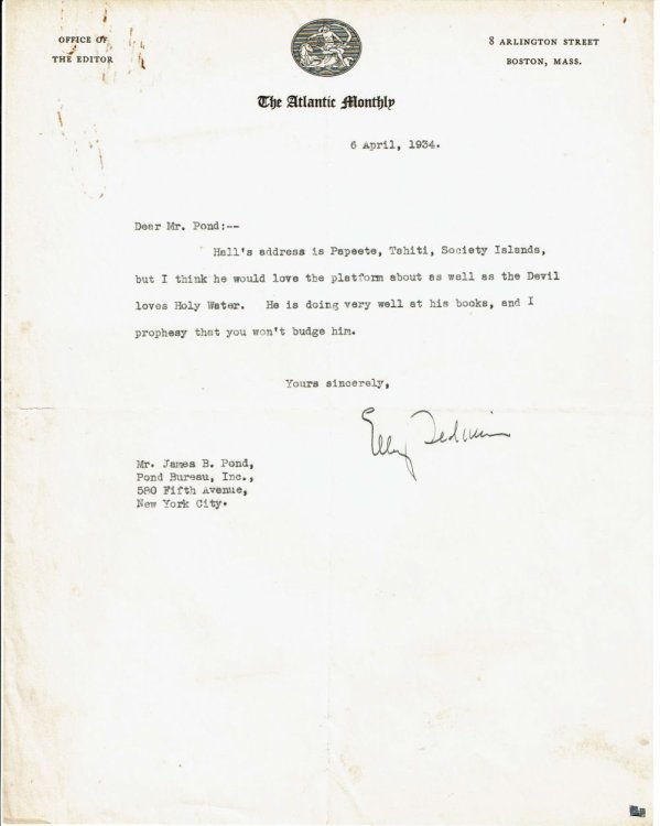 Image for TYPED LETTER ABOUT TYPED LETTER ABOUT