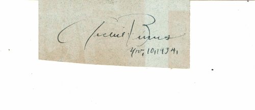 Image for SLIP OF PAPER SIGNED BY AMERICAN AUTHOR ARCHIE BINNS. SLIP OF PAPER SIGNED BY AMERICAN AUTHOR ARCHIE BINNS.