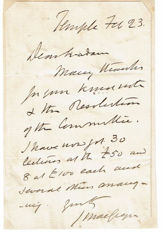 Image for AUTOGRAPH LETTER SIGNED by the Scottish Sportsman & Explorer JOHN MACGREGOR, who is said to have practically invented the AUTOGRAPH LETTER SIGNED by the Scottish Sportsman & Explorer JOHN MACGREGOR, who is said to have practically invented the