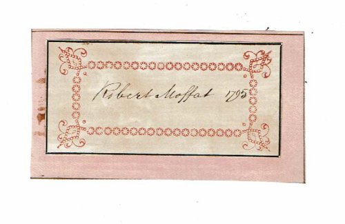 Image for SLIP OF PAPER SIGNED BY SCOTTISH CONGREGATIONALIST MISSIONARY TO AFRICA ROBERT MOFFAT. SLIP OF PAPER SIGNED BY SCOTTISH CONGREGATIONALIST MISSIONARY TO AFRICA ROBERT MOFFAT.