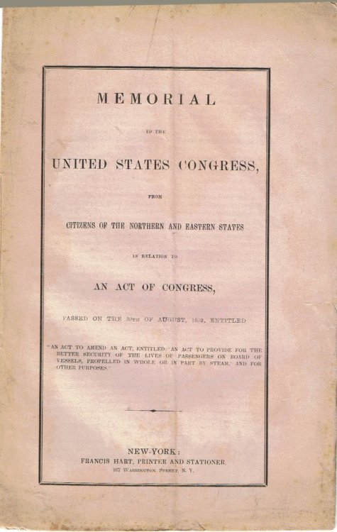 Image for MEMORIAL TO THE UNITED STATES CONGRESS, FROM CITIZENS OF THE NORTHERN AND EASTERN STATES IN RELATION TO AN ACT OF CONGRESS, PASSED ON THE 30TH OF AUGUST, 1852, ENTITLED MEMORIAL TO THE UNITED STATES CONGRESS, FROM CITIZENS OF THE NORTHERN AND EASTERN STATES IN RELATION TO AN ACT OF CONGRESS, PASSED ON THE 30TH OF AUGUST, 1852, ENTITLED