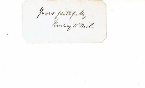 Image for AUTOGRAPH SENTIMENT SIGNED by the historical genre painter HENRY NELSON O'NEIL, author of AUTOGRAPH SENTIMENT SIGNED by the historical genre painter HENRY NELSON O'NEIL, author of