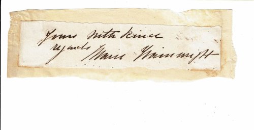 Image for AUTOGRAPH SENTIMENTS SIGNED by the American Stage Actress MARIE WAINWRIGHT. AUTOGRAPH SENTIMENTS SIGNED by the American Stage Actress MARIE WAINWRIGHT.