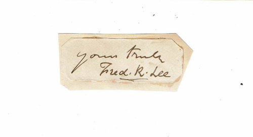 AUTOGRAPH SENTIMENTS SIGNED by the English Artist FREDERICK RICHARD LEE.