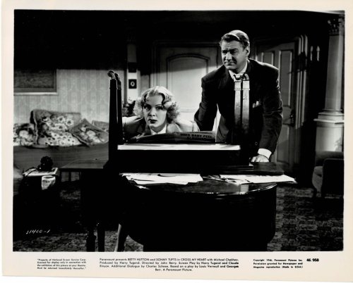 Image for A VINTAGE PUBLICITY PHOTOGRAPH of Hollywood Actress BETTY HUTTON with SUNNY TUFTS in a scene from Paramount's A VINTAGE PUBLICITY PHOTOGRAPH of Hollywood Actress BETTY HUTTON with SUNNY TUFTS in a scene from Paramount's