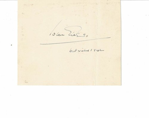 Image for AUTOGRAPH. A card SIGNED & DATED by the great British screen & stage actor JOHN GIELGUD. AUTOGRAPH. A card SIGNED & DATED by the great British screen & stage actor JOHN GIELGUD.