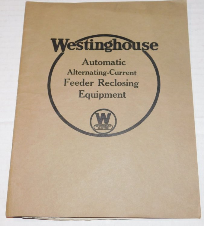 Image for WESTINGHOUSE AUTOMATIC ALTERNATING-CURRENT FEEDER RECLOSING EQUIPMENT. INSTRUCTION BOOK. WESTINGHOUSE AUTOMATIC ALTERNATING-CURRENT FEEDER RECLOSING EQUIPMENT. INSTRUCTION BOOK.