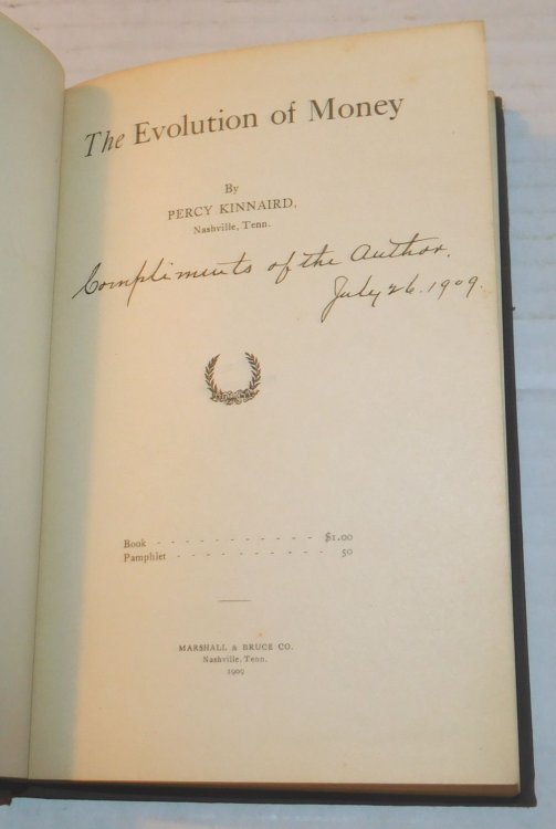 Image for THE EVOLUTION OF MONEY. [Inscribed THE EVOLUTION OF MONEY. [Inscribed
