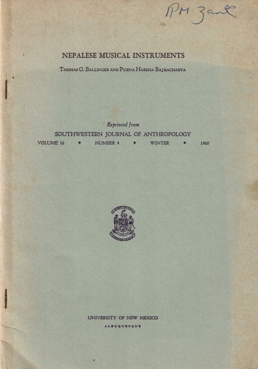 Image for NEPALESE MUSICAL INSTRUMENTS. (Cover title). NEPALESE MUSICAL INSTRUMENTS. (Cover title).