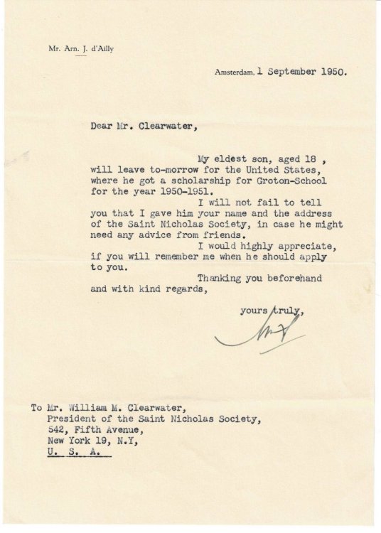 Image for TYPED LETTER SIGNED by 'The Flying Mayor TYPED LETTER SIGNED by 'The Flying Mayor
