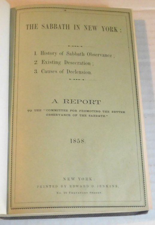 Image for NEW YORK SABBATH COMMITTEE DOCUMENTS. Complete Set of the First 12 Documents of the Committee. NEW YORK SABBATH COMMITTEE DOCUMENTS. Complete Set of the First 12 Documents of the Committee.