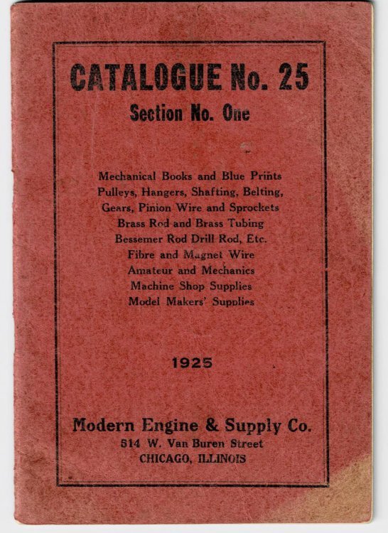 Image for MODERN ENGINE & SUPPLY CO. CATALOGUE NO. 25. Section No. One. MODERN ENGINE & SUPPLY CO. CATALOGUE NO. 25. Section No. One.