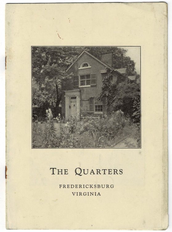 Image for THE QUARTERS. Fredericksburg, Virginia. THE QUARTERS. Fredericksburg, Virginia.