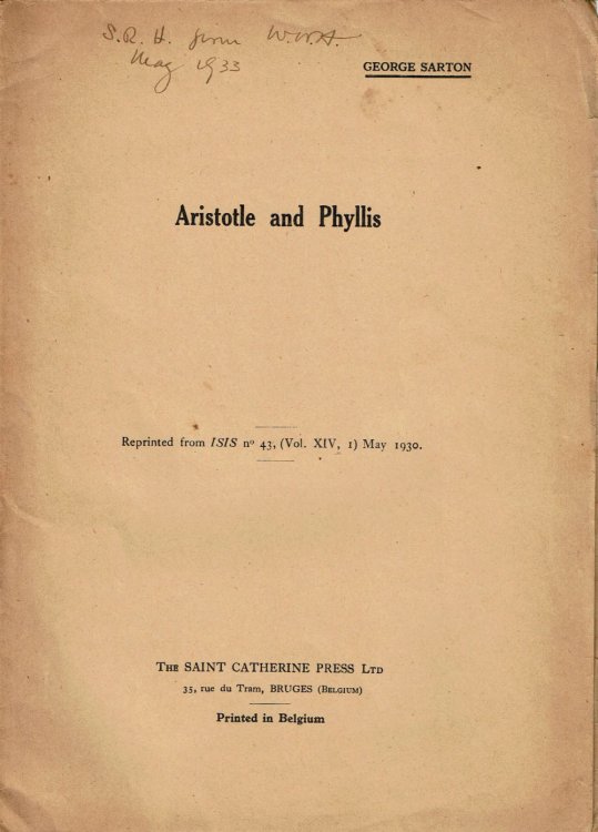 Image for ARISTOTLE AND PHYLLIS. Reprinted from Isis no. 43, (Vol. XIV, 1) May 1930. ARISTOTLE AND PHYLLIS. Reprinted from Isis no. 43, (Vol. XIV, 1) May 1930.