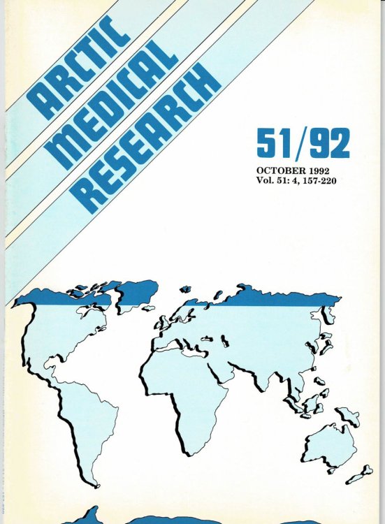 Image for ARCTIC MEDICAL RESEARCH. Vol. 51, No. 4, October 1992. ARCTIC MEDICAL RESEARCH. Vol. 51, No. 4, October 1992.