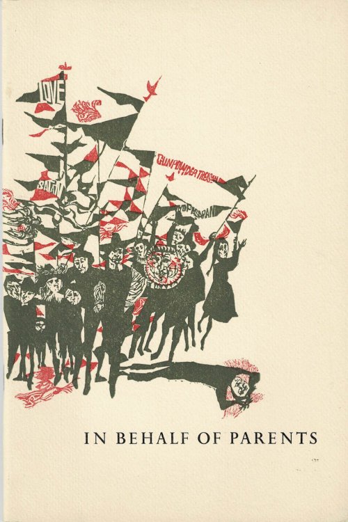 Image for IN BEHALF OF PARENTS. A selection to comfort and counsel the Beat Generation, from the letters and speeches of Richard Lingard, Benjamin Franklin, Thomas Jefferson, Abraham Lincoln, Mark Twain and Theodore Roosevelt. With an Introduction and Notes by Earl Schenck Miers. Printed with Woodcuts by Jaco IN BEHALF OF PARENTS. A selection to comfort and counsel the Beat Generation, from the letters and speeches of Richard Lingard, Benjamin Franklin, Thomas Jefferson, Abraham Lincoln, Mark Twain and Theodore Roosevelt. With an Introduction and Notes by Earl Schenck Miers. Printed with Woodcuts by Jaco