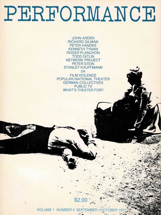 Image for PERFORMANCE. Volume 1, Number 4 September/October 1972. PERFORMANCE. Volume 1, Number 4 September/October 1972.