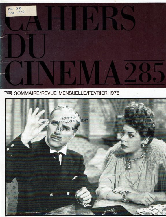 Image for CAHIERS DU CINEMA 285. Fevrier 1978. CAHIERS DU CINEMA 285. Fevrier 1978.