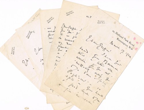 Image for FOUR AUTOGRAPH LETTERS SIGNED BY THE FAMOUS IRISH BARITONE SINGER HARRY PLUNKET GREENE. FOUR AUTOGRAPH LETTERS SIGNED BY THE FAMOUS IRISH BARITONE SINGER HARRY PLUNKET GREENE.