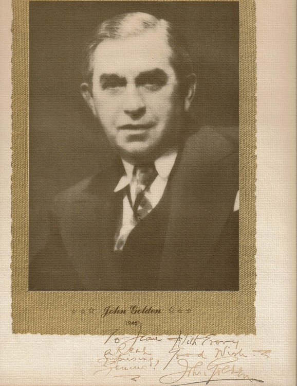 Image for PORTRAIT, INSCRIBED TO CITY CENTER PRODUCER JEAN DALRYMPLE, SIGNED BY JOHN GOLDEN. PORTRAIT, INSCRIBED TO CITY CENTER PRODUCER JEAN DALRYMPLE, SIGNED BY JOHN GOLDEN.