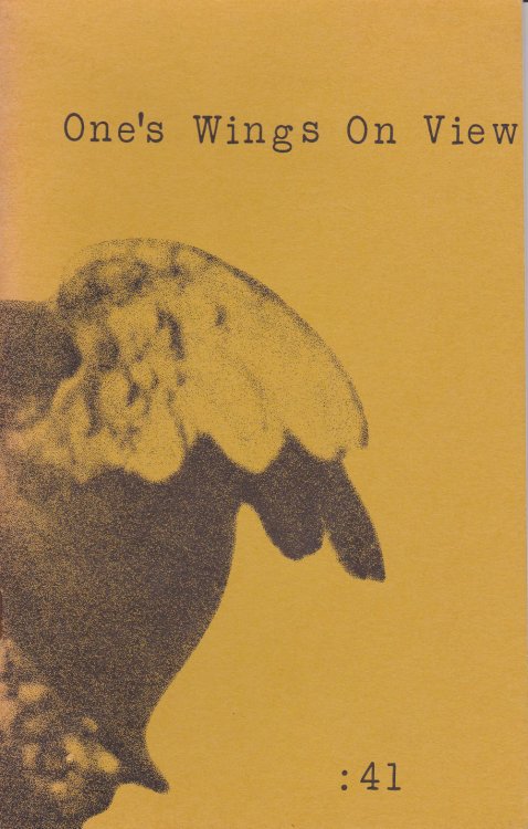 Image for ONE'S WINGS ON VIEW. (The Wormwood Review, Volume 11, Number 1, Issue forty one). ONE'S WINGS ON VIEW. (The Wormwood Review, Volume 11, Number 1, Issue forty one).