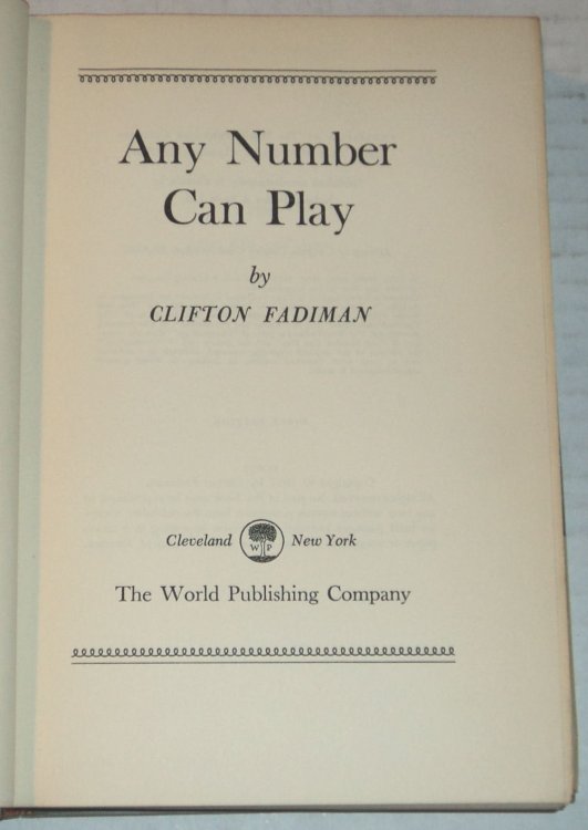 Image for ANY NUMBER CAN PLAY. ANY NUMBER CAN PLAY.