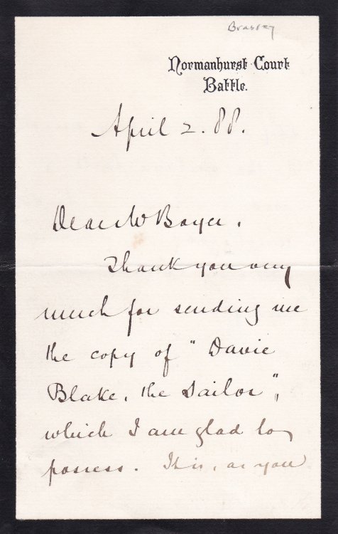 Image for LETTER IN AN UNKNOWN HAND REFERRING TO MARY SEWELL'S JUVENILE LETTER IN AN UNKNOWN HAND REFERRING TO MARY SEWELL'S JUVENILE