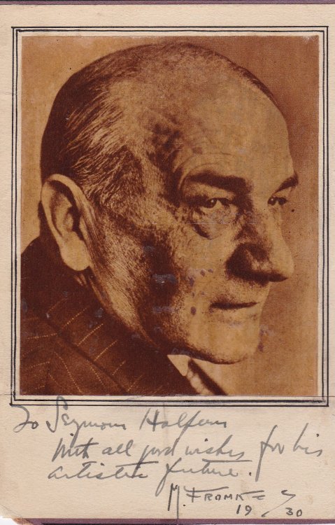 Image for MAGAZINE PORTRAIT INSCRIBED AND SIGNED BY MAURICE FROMKES. MAGAZINE PORTRAIT INSCRIBED AND SIGNED BY MAURICE FROMKES.