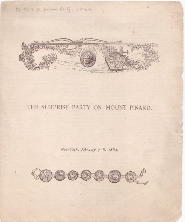 Image for THE SURPRISE PARTY ON MOUNT PINARD. New-York, February 7-8, 1884. THE SURPRISE PARTY ON MOUNT PINARD. New-York, February 7-8, 1884.
