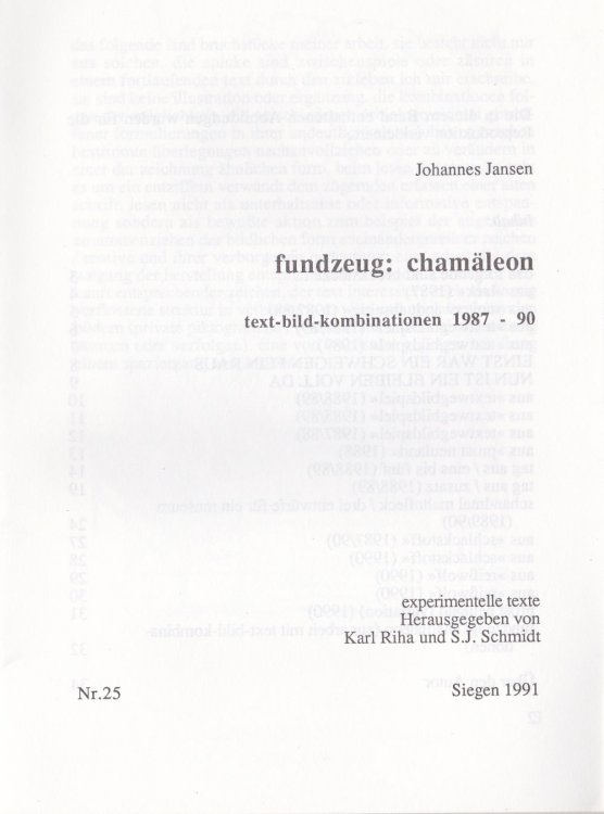 Image for FUNDZEUG: CHAMALEON. Text-bild-kombinationen 1987-90. FUNDZEUG: CHAMALEON. Text-bild-kombinationen 1987-90.