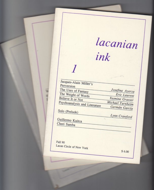 Image for Lacanian Ink 1-3 (Fall 90, Winter 91, Spring 91) Lacanian Ink 1-3 (Fall 90, Winter 91, Spring 91)