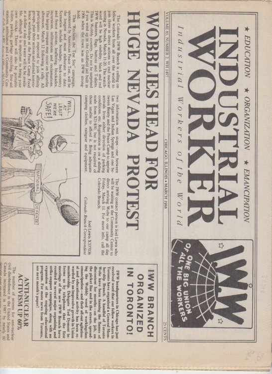 Industrial Worker Vol 85, No 2 (Whole number 1497) March 1988