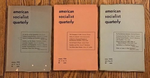 Image for American Socialist Quarterly Vol 3 no.2, Vol 3 no. 3, Vol 4 no.2 American Socialist Quarterly Vol 3 no.2, Vol 3 no. 3, Vol 4 no.2