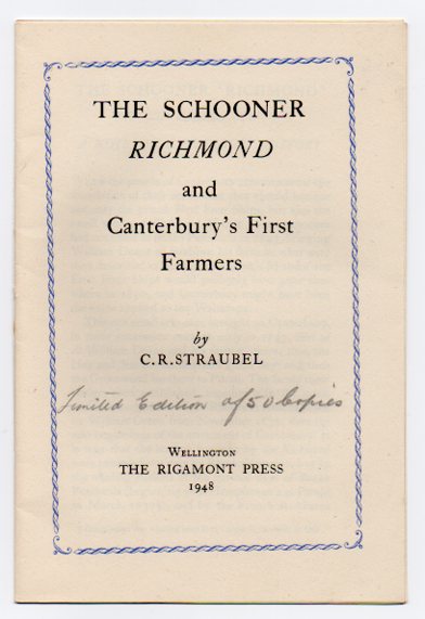 Image for The Schooner Richmond and Canterbury's First Farmers The Schooner Richmond and Canterbury's First Farmers