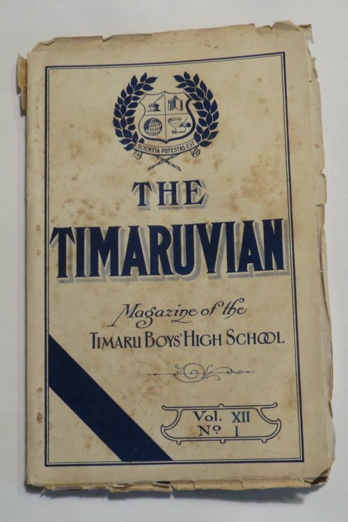 The Timaruvian - The Magazine of the Timary Boys' High School - Vol. XII. No. 1 - December, 1917.