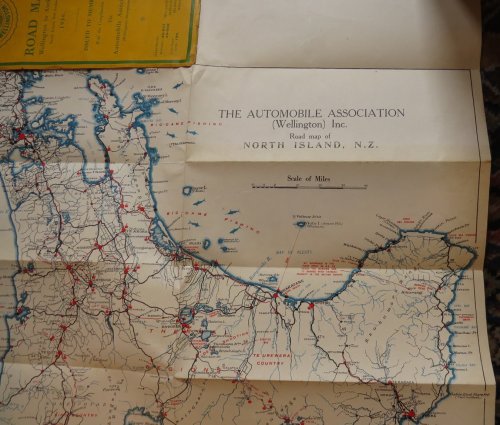 Image for Road Map - Wellington to Auckland - North Island, New Zealand. 1936. Road Map - Wellington to Auckland - North Island, New Zealand. 1936.