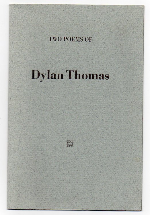 Image for Two Poems of Dylan Thomas Two Poems of Dylan Thomas