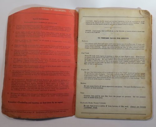 Instruction Book : Model C-1 (with Hydraulic Brakes) : including Sectional Views and Parts List [International Harvester]